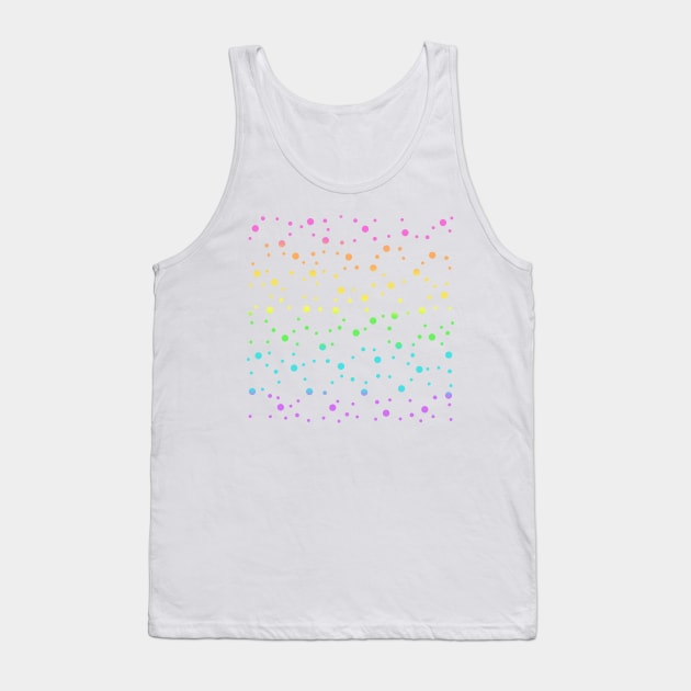 Rainbow Gradient Polka Dots Tank Top by Whoopsidoodle